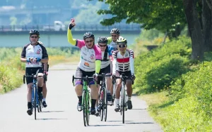 kiwl riding bicycles for underprivileged youth